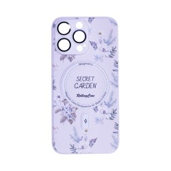 Capa Magnetic com Desenho De Flores para Apple iPhone 14 Pro Max Rosa Capa Magnetic com Desenho De Flores para Apple iPhone 14 Pro Max Rosa